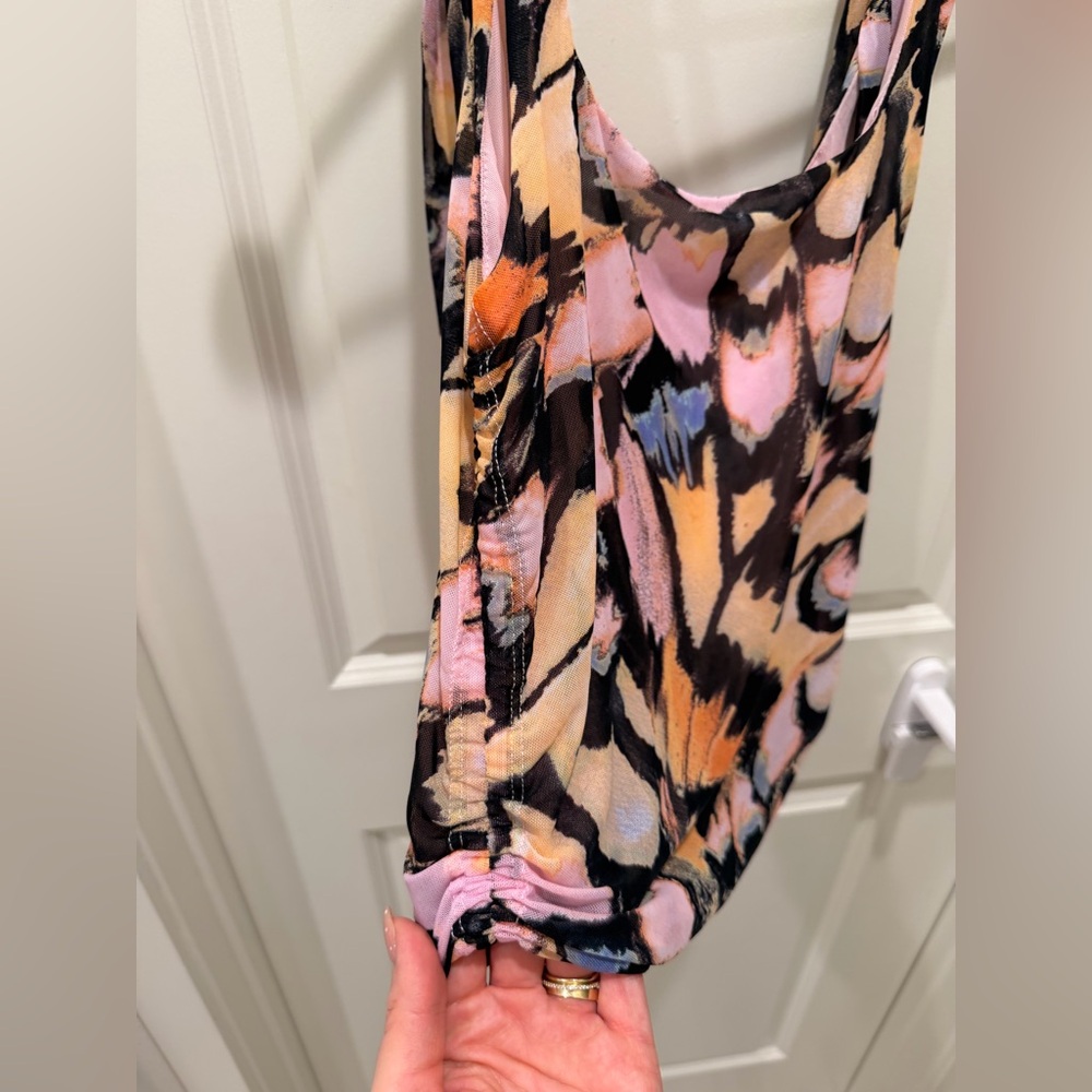 Free People Ruched Mesh Top - Picture 2 of 4